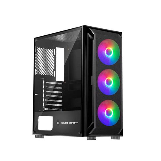 Ảnh của Vỏ máy tính KENOO ESPORT AF302 - 3F (Màu Đen, Mid Tower, ATX)