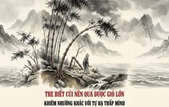 Tre biết cúi nên qua được gió lớn